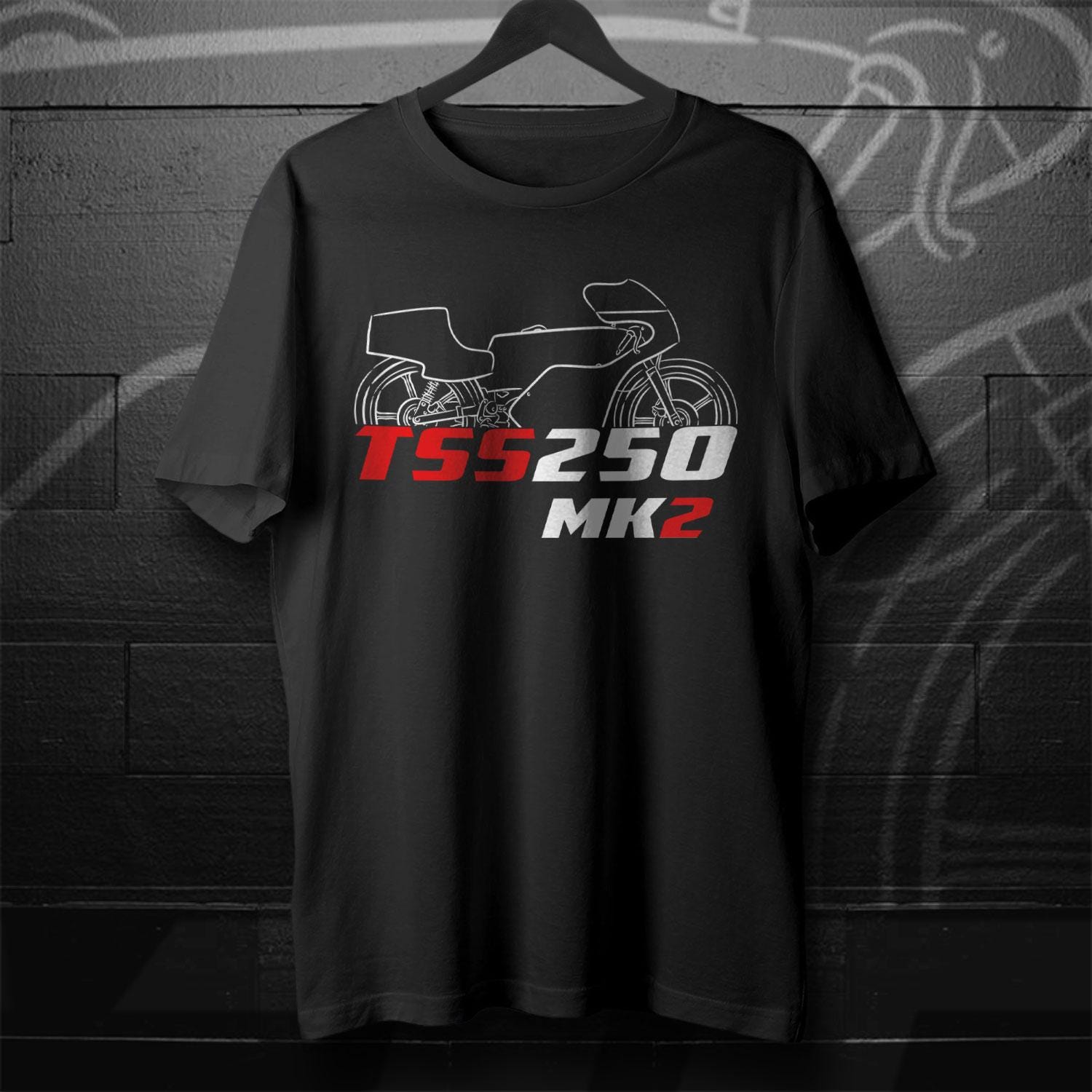 Bultaco TSS Mk2 250 1978 Inspired T-Shirt - Motorcycle Tee Shirt for Riders