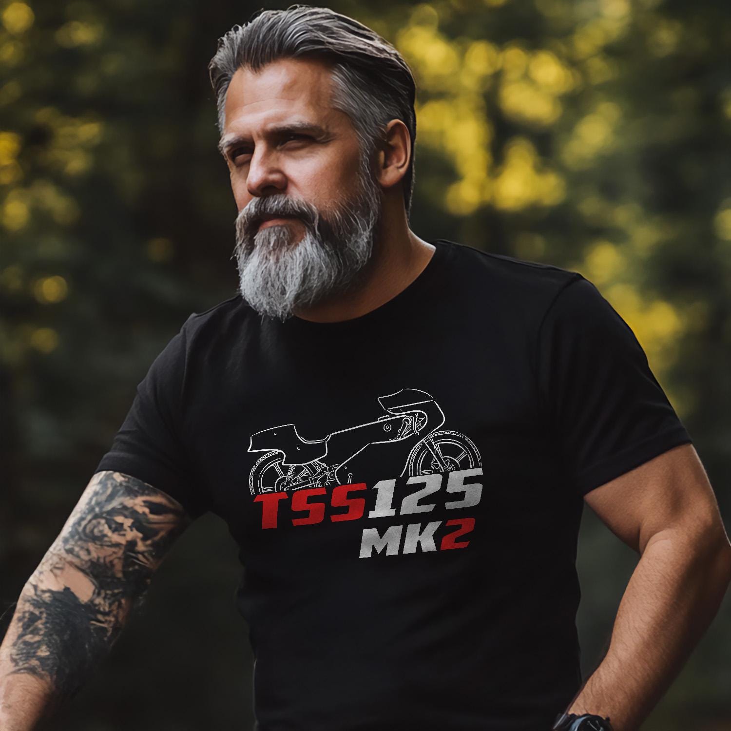 Bultaco TSS Mk2 125 1977 Inspired T-Shirt - Motorcycle Tee Shirt for Riders