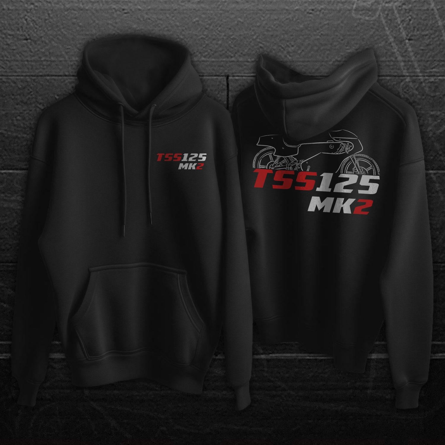 Bultaco TSS Mk2 125 1977 Inspired Hoodie - Motorcycle Sweatshirt for Riders