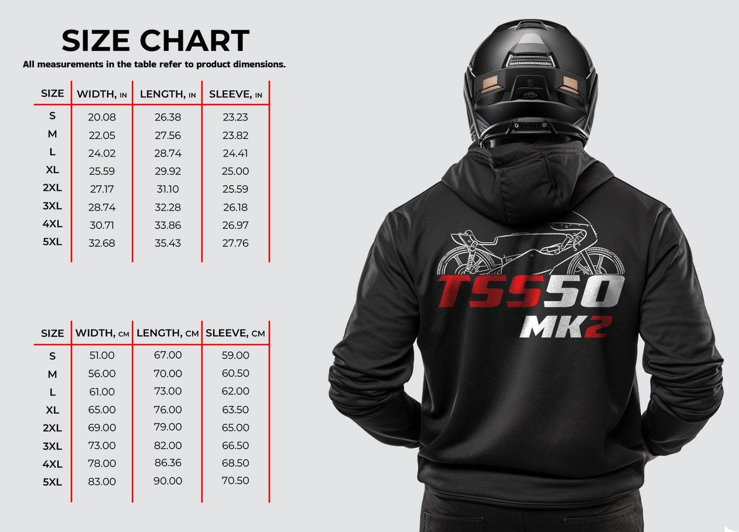 Bultaco TSS Mk2 50 1976 - 1980 Inspired Hoodie - Motorcycle Sweatshirt for Riders