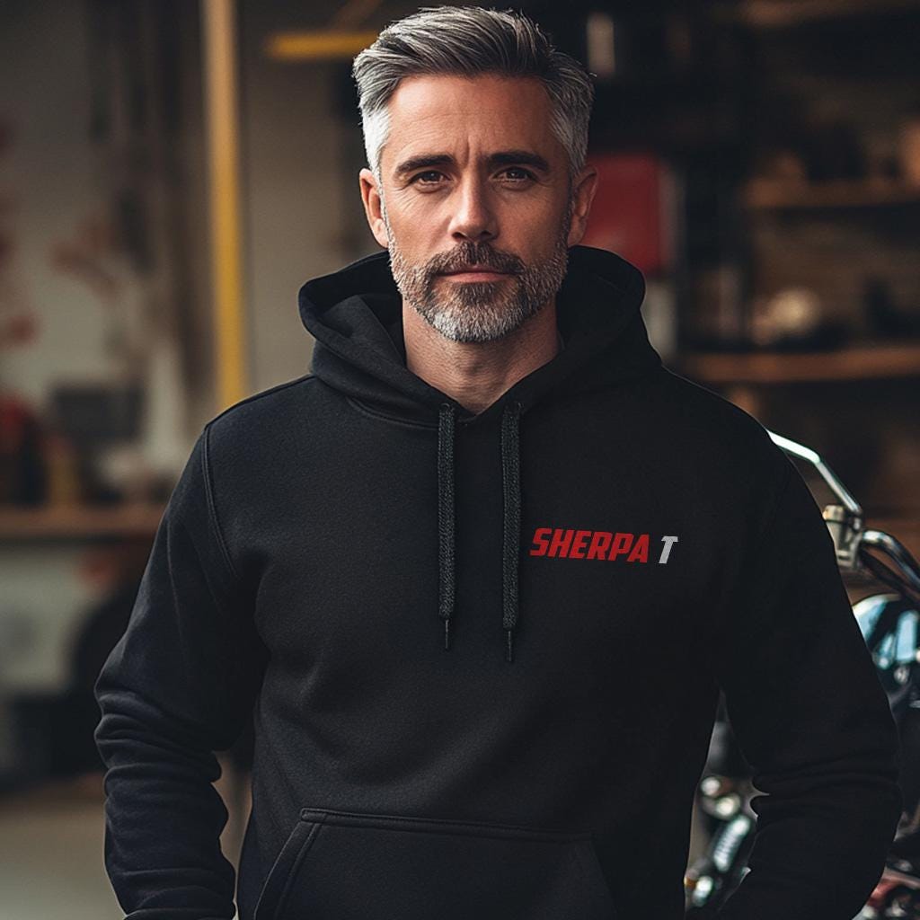 Bultaco Sherpa T 350 Inspired Hoodie - Motorcycle Sweatshirt for Riders