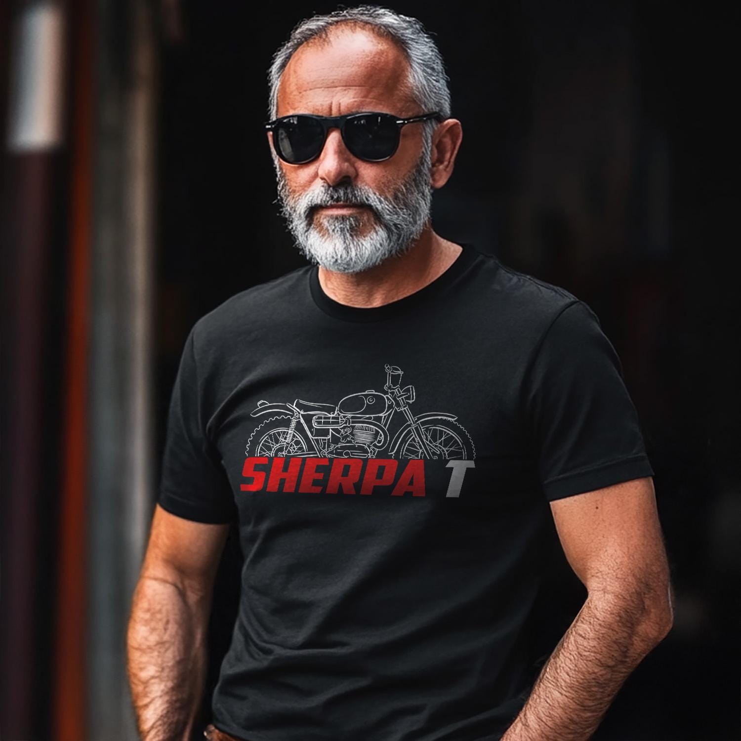 Bultaco Sherpa T 250 Inspired T-Shirt - Motorcycle Tee Shirt for Riders