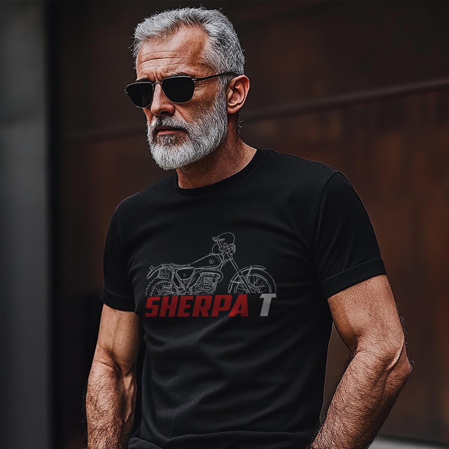 Bultaco Sherpa T 125 1976 - 1980 Inspired T-Shirt - Motorcycle Tee Shirt for Riders