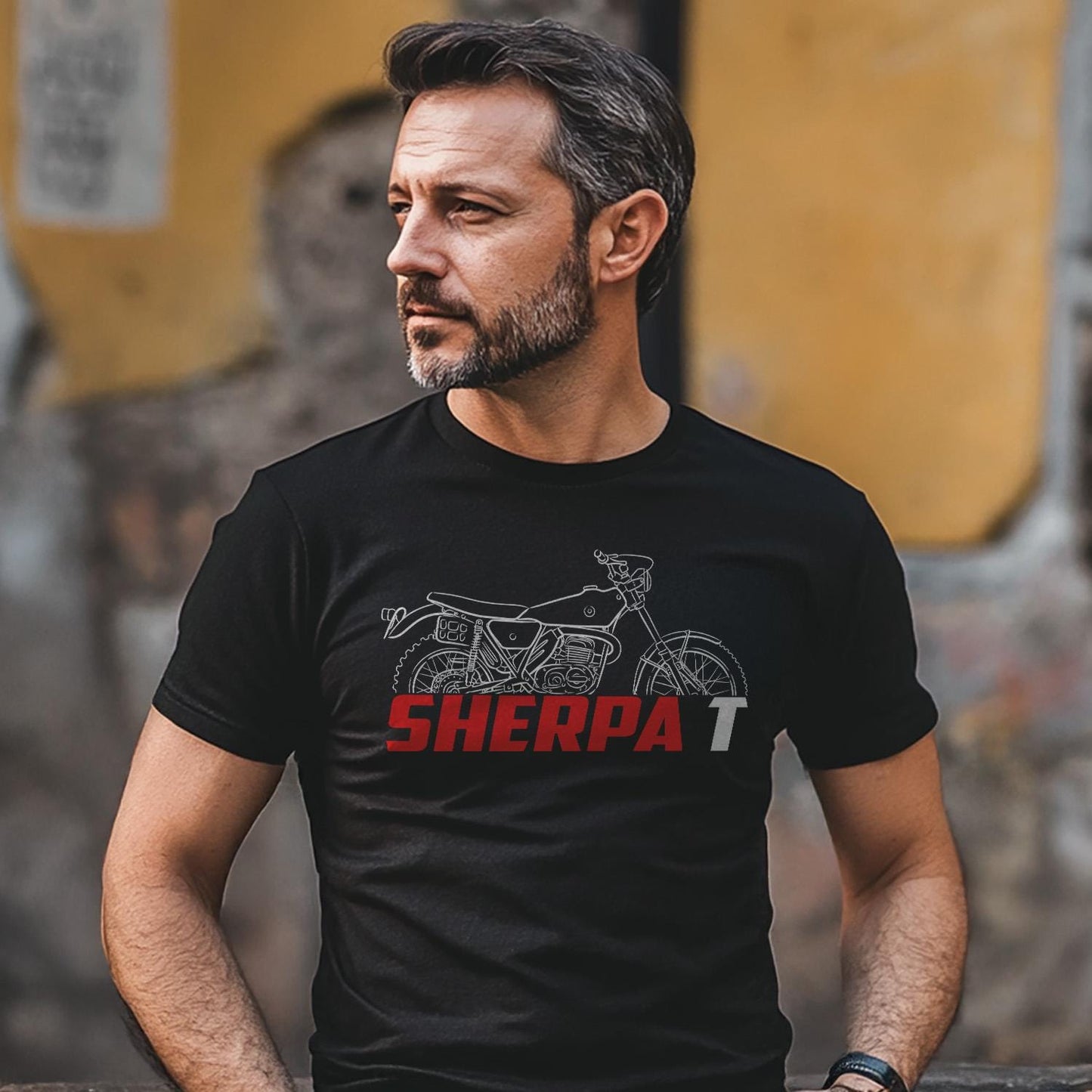 Bultaco Sherpa T 74 1976 - 1982 Inspired T-Shirt - Motorcycle Tee Shirt for Riders