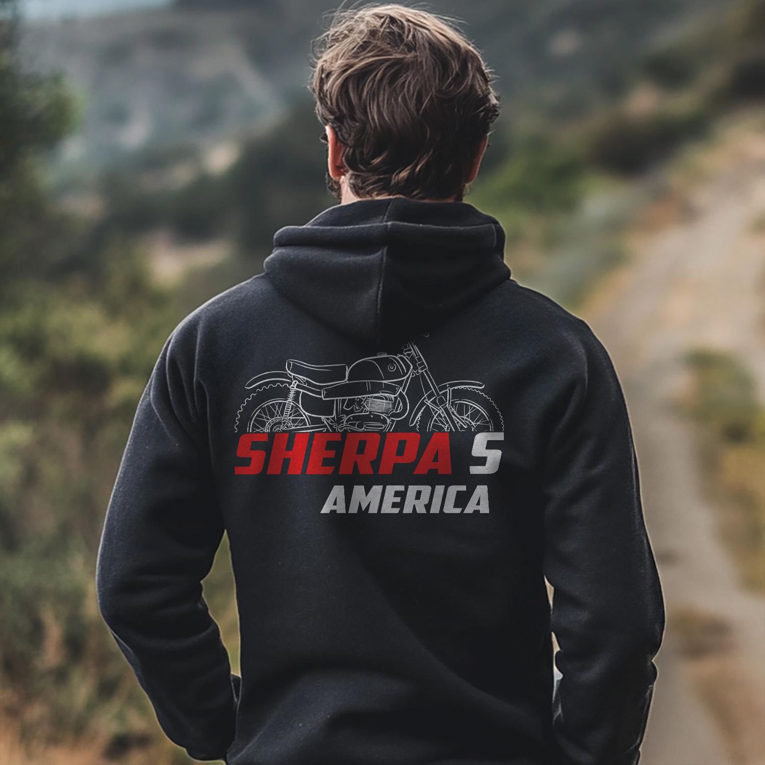Bultaco Sherpa S America 100 125 175 200 Inspired Hoodie - Motorcycle Sweatshirt for Riders