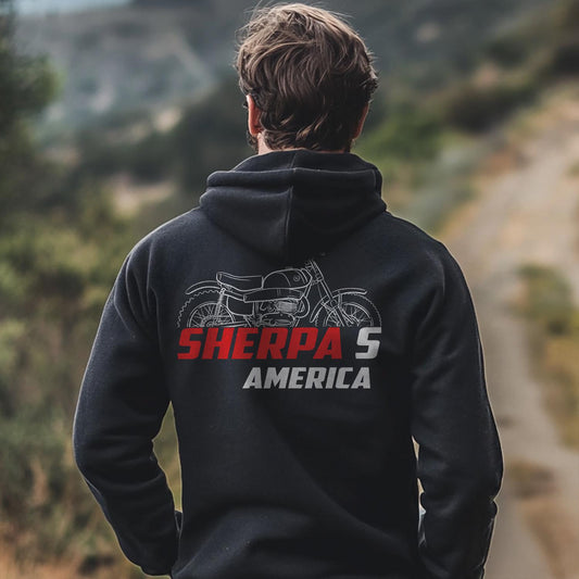 Bultaco Sherpa S America 100 125 175 200 Inspired Hoodie - Motorcycle Sweatshirt for Riders
