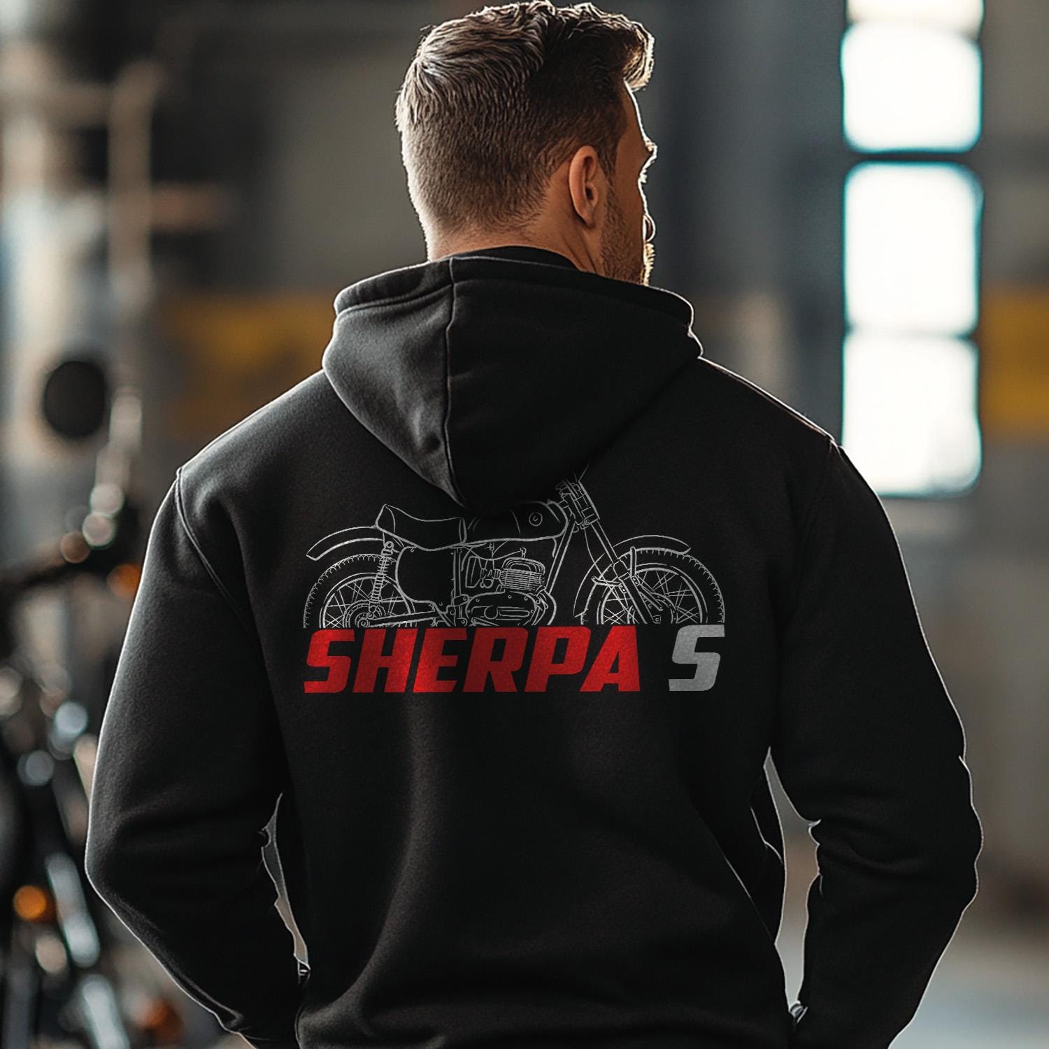 Bultaco Sherpa S 200 1962 - 1969 Inspired Hoodie - Motorcycle Sweatshirt for Riders