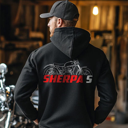 Bultaco Sherpa S 125 Inspired Hoodie - Motorcycle Sweatshirt for Riders