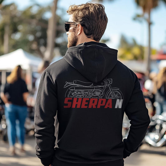 Bultaco Sherpa N 200 1963 - 1965 Inspired Hoodie - Motorcycle Sweatshirt for Riders
