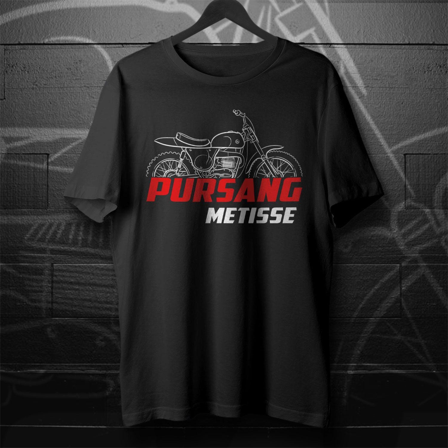 Bultaco Pursang Metisse 250 1964 - 1968 Inspired T-Shirt - Motorcycle Tee Shirt for Riders