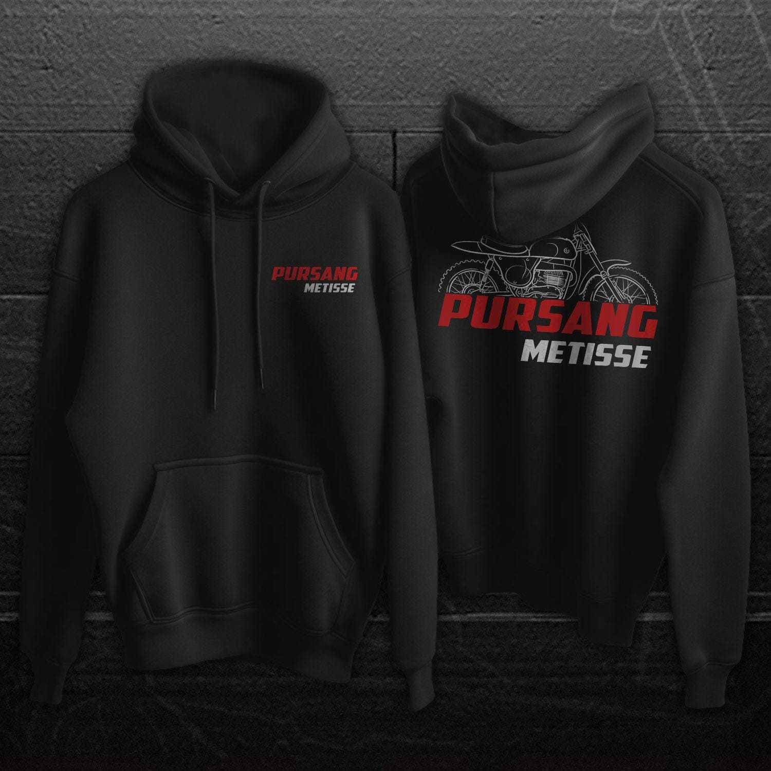 Bultaco Pursang Metisse 250 1964 - 1968 Inspired Hoodie - Motorcycle Sweatshirt for Riders
