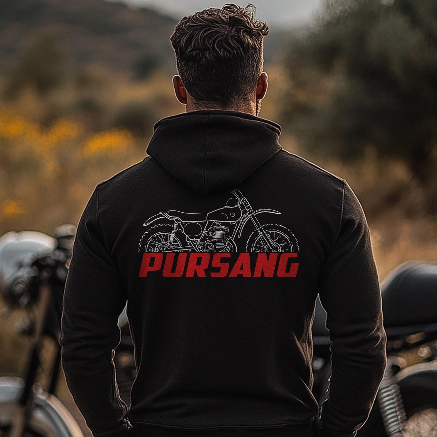 Bultaco Pursang 360 1972 - 1973 Inspired Hoodie - Motorcycle Sweatshirt for Riders