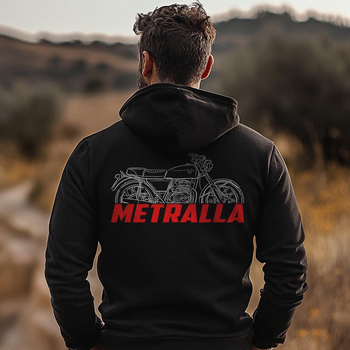 Bultaco Metralla GTS Inspired Hoodie - Motorcycle Sweatshirt for Riders