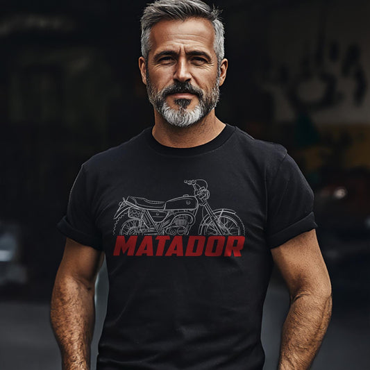 Bultaco Matador Mk9 & Mk10 350 1975 - 1979 Inspired T-Shirt - Motorcycle Tee Shirt for Riders