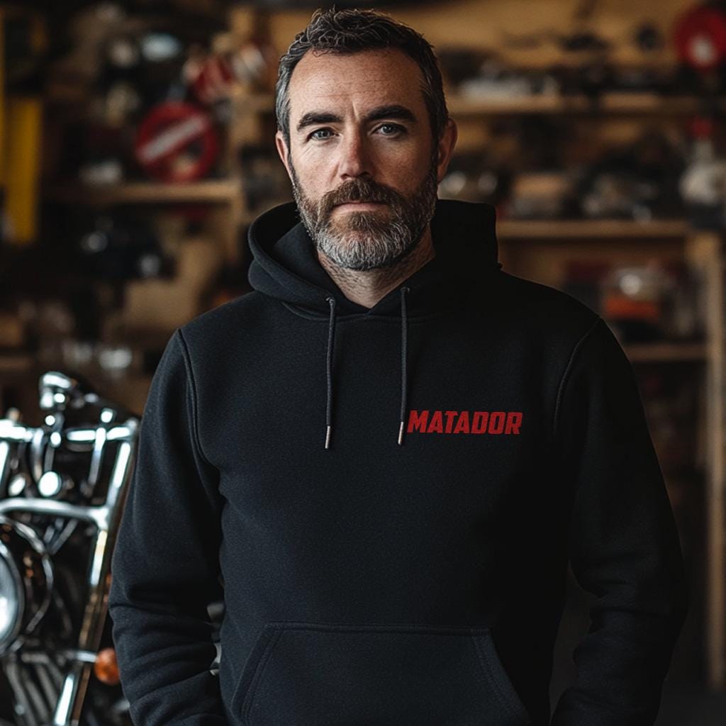 Bultaco Matador Mk9 & Mk10 350 1975 - 1979 Inspired Hoodie - Motorcycle Sweatshirt for Riders