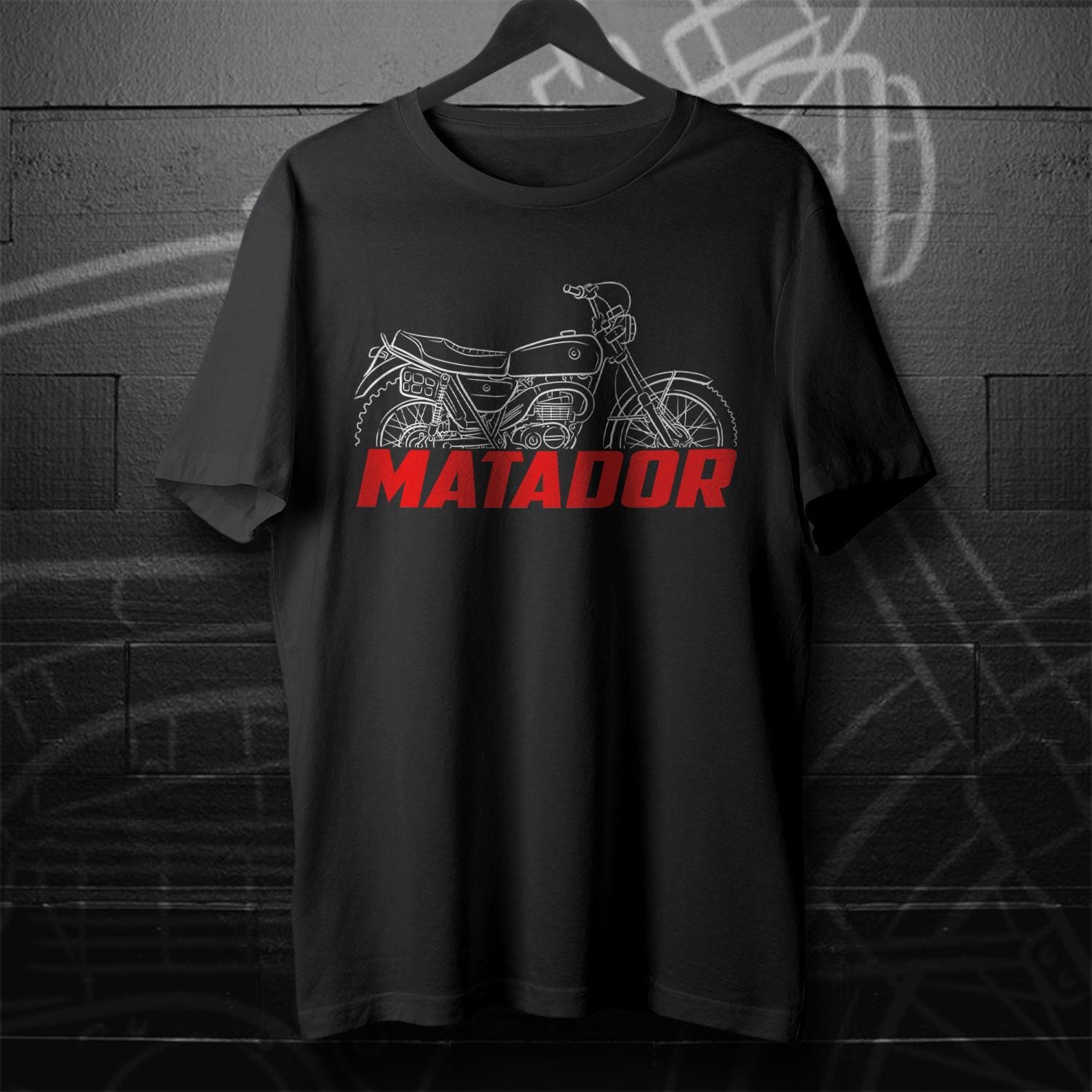 Bultaco Matador Mk9 & Mk10 350 1975 - 1979 Inspired T-Shirt - Motorcycle Tee Shirt for Riders