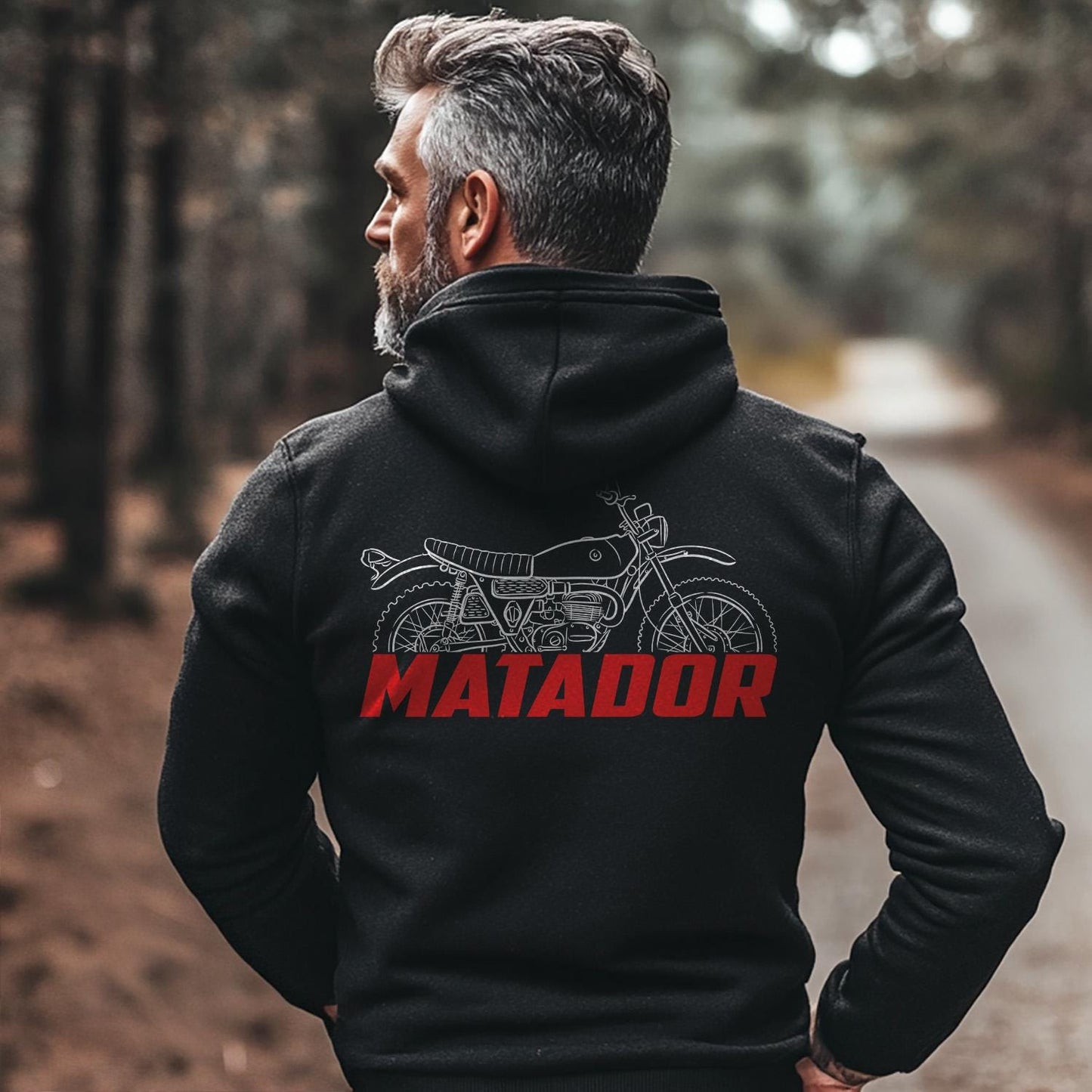 Bultaco Matador Mk3 & Mk4 250 1967 - 1972 Inspired Hoodie - Motorcycle Sweatshirt for Riders