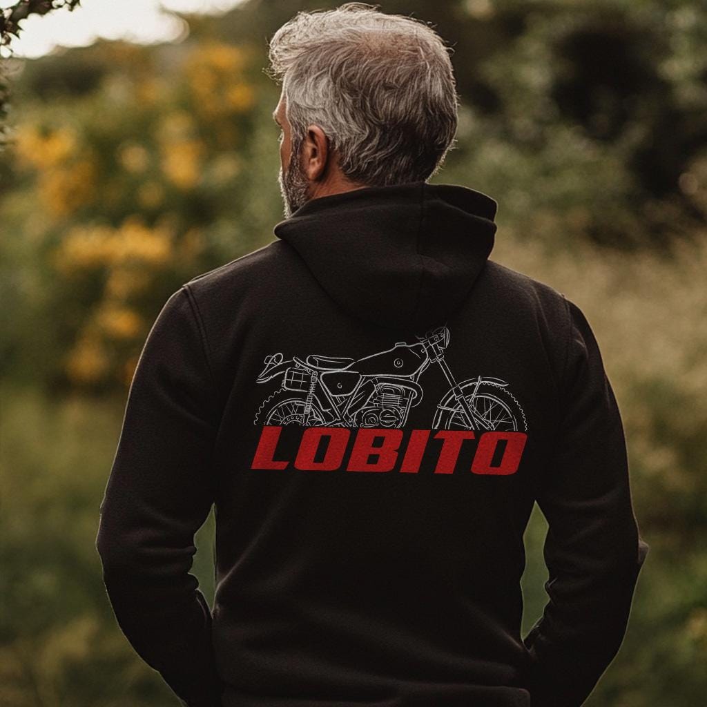 Bultaco Lobito T74 & T125 1975 - 1976 Inspired Hoodie - Motorcycle Sweatshirt for Riders