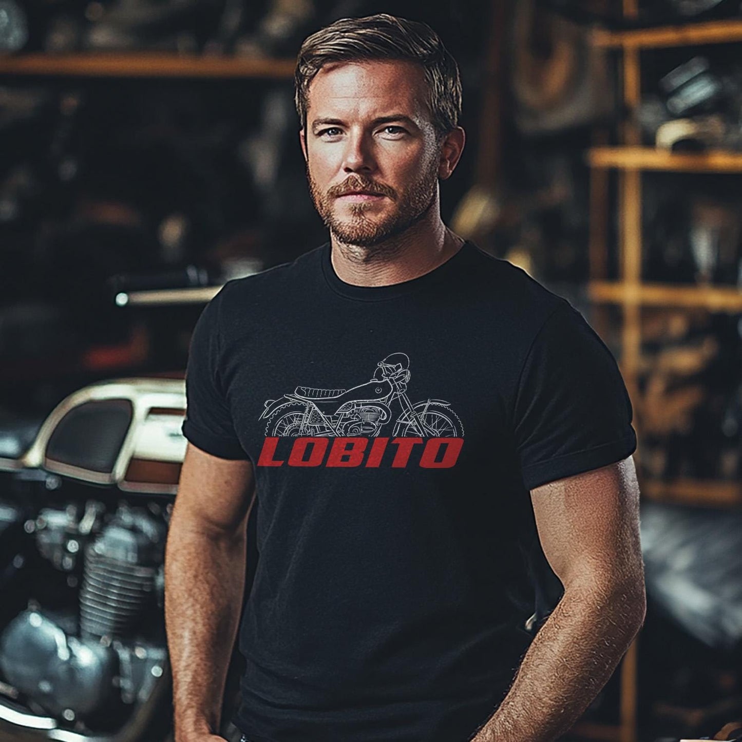 Bultaco Lobito Mk7 1973 - 1974 ( 75 125 175 ) Inspired T-Shirt - Motorcycle Tee Shirt for Riders