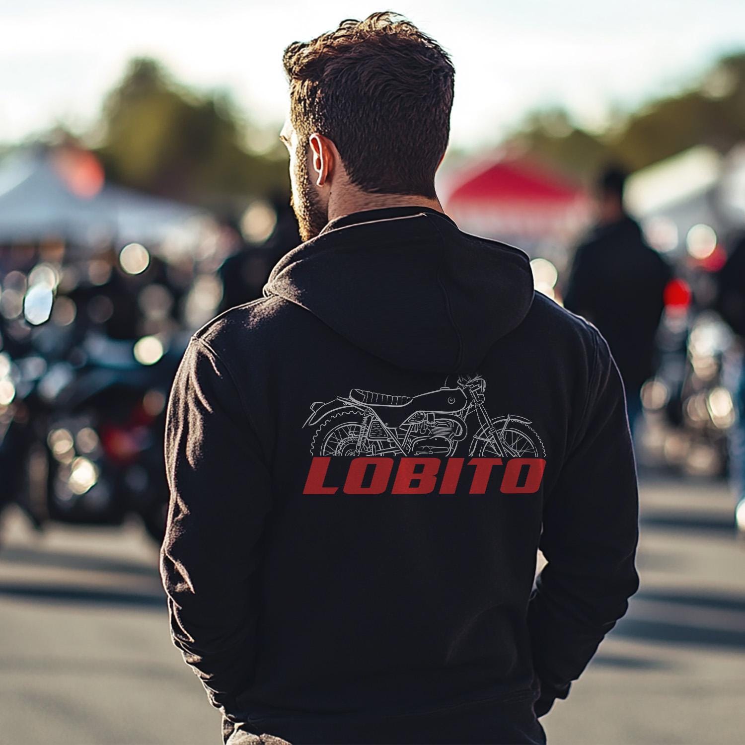 Bultaco Lobito Mk6 1972 - 1973 (74 125 175) Inspired Hoodie - Motorcycle Sweatshirt for Riders