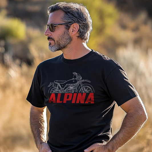 Bultaco Alpina 1974 - 1976 ( 250 350 ) Inspired T-Shirt - Motorcycle Tee Shirt for Riders
