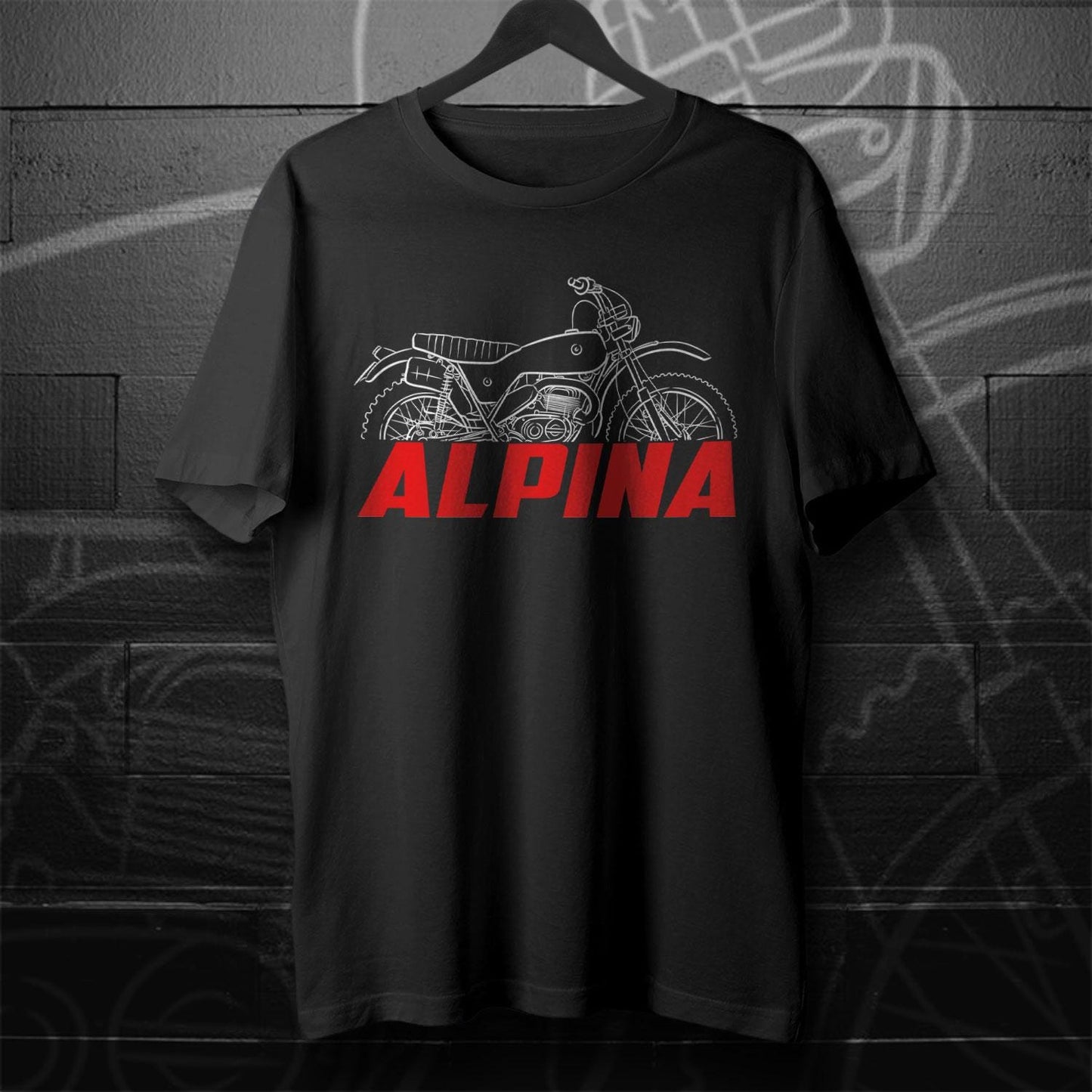 Bultaco Alpina 1974 - 1976 ( 250 350 ) Inspired T-Shirt - Motorcycle Tee Shirt for Riders