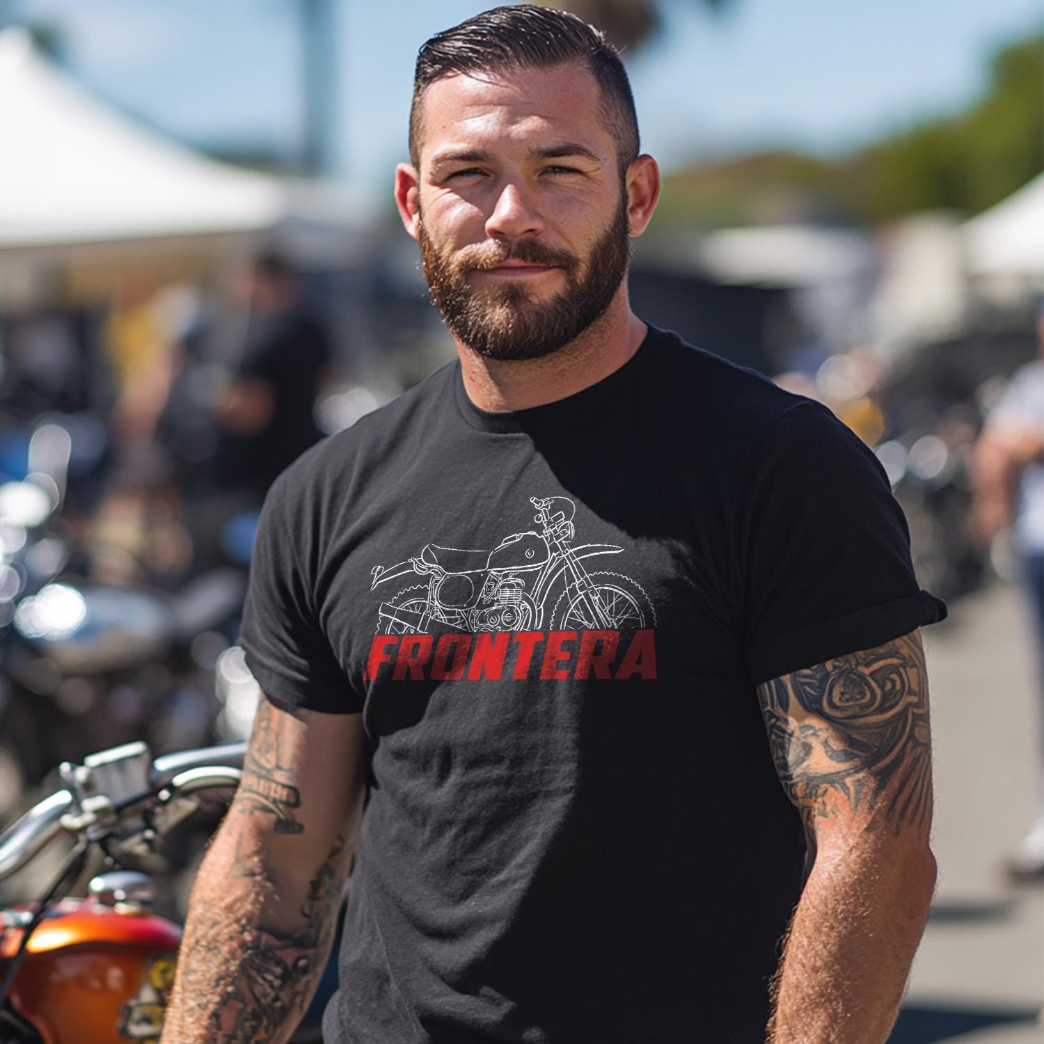 Bultaco Frontera Mk9 360 1975 - 1978 Inspired T-Shirt - Motorcycle Tee Shirt for Riders