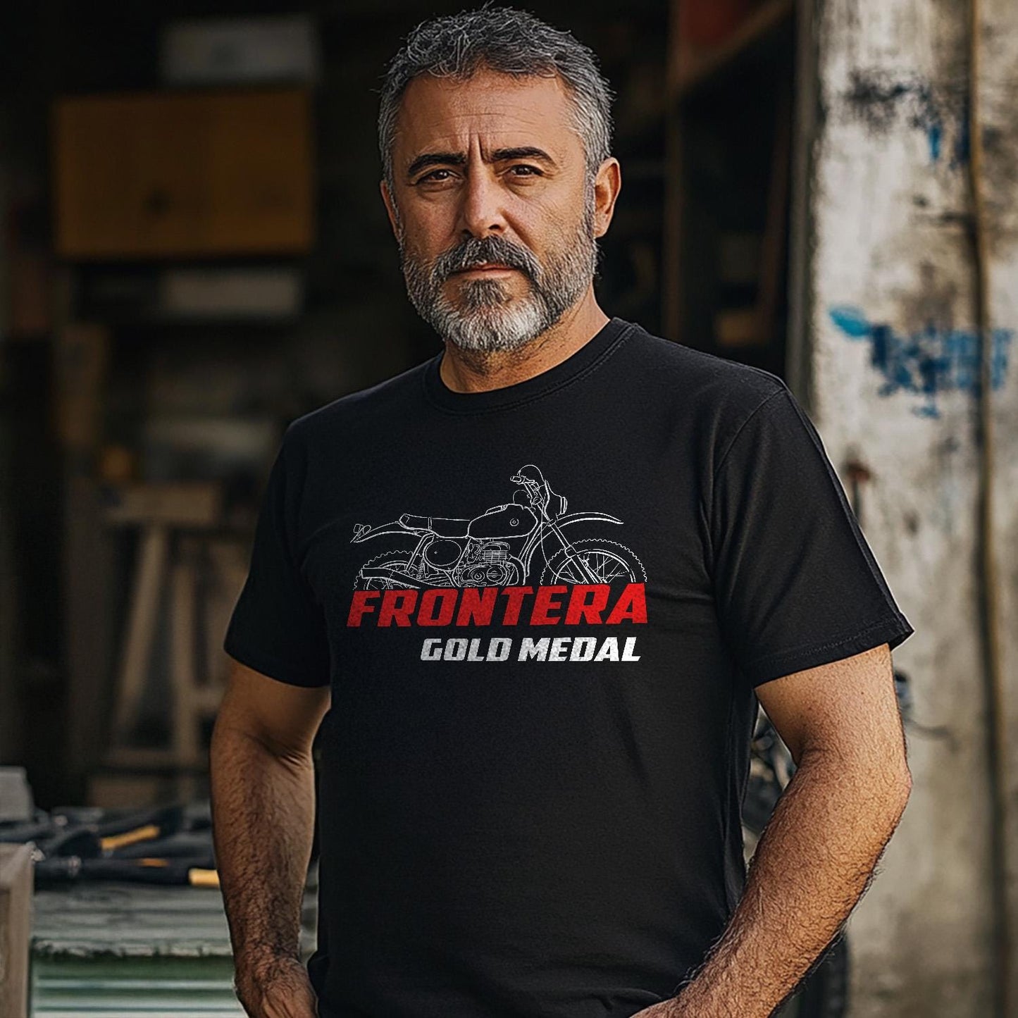 Bultaco Frontera Gold Medal 250 1977 - 1979 Inspired T-Shirt - Motorcycle Tee Shirt for Riders