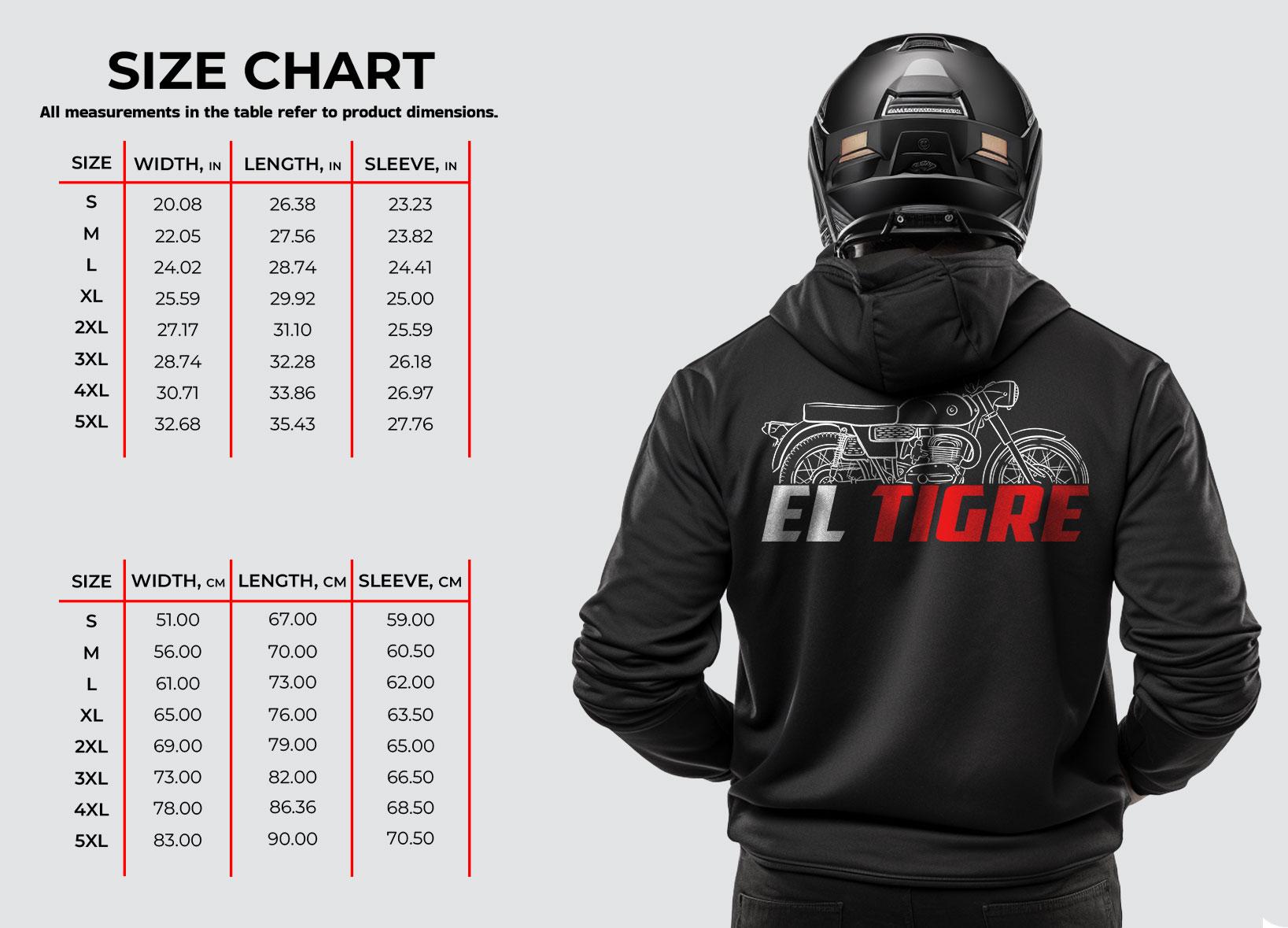 Bultaco El Tigre 200 1966 - 1968 Inspired Hoodie - Motorcycle Sweatshirt for Riders