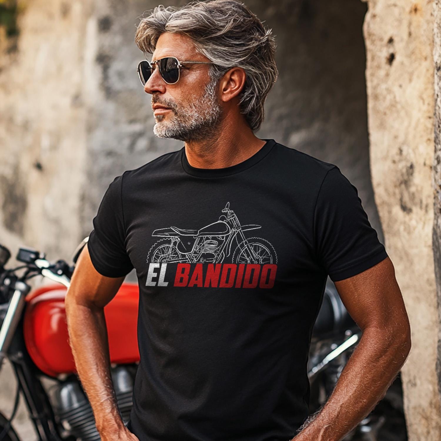 Bultaco El Bandido 350 & 360 Inspired T-Shirt - Motorcycle Tee Shirt for Riders