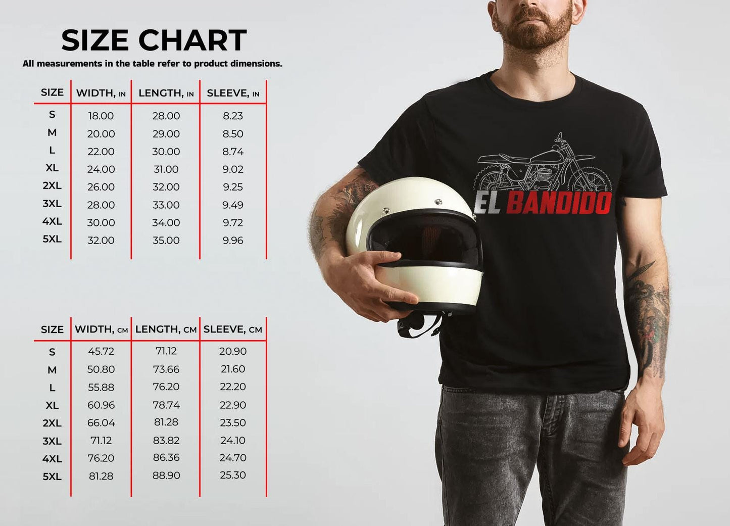 Bultaco El Bandido 350 & 360 Inspired T-Shirt - Motorcycle Tee Shirt for Riders