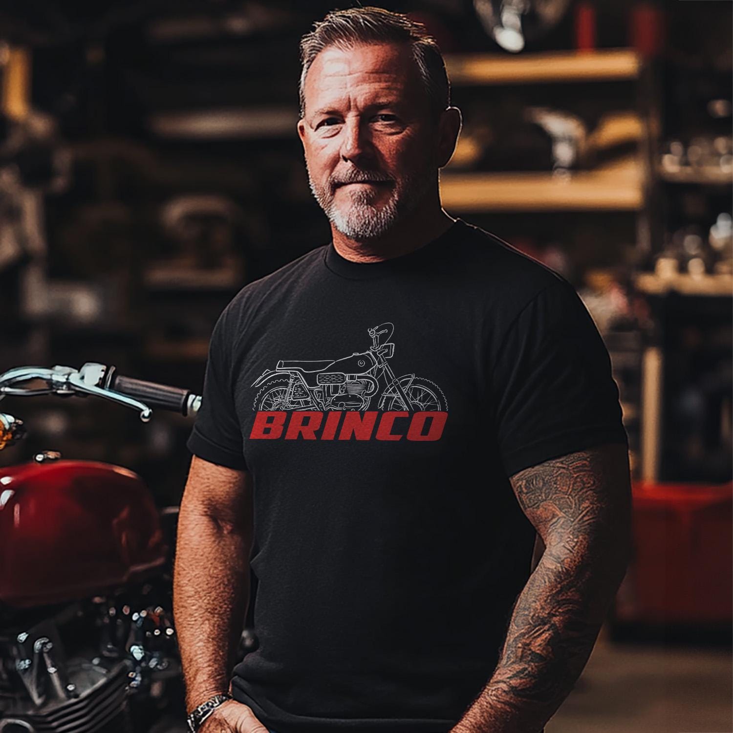 Bultaco Brinco 75 1973 - 1976 Inspired T-Shirt - Motorcycle Tee Shirt for Riders