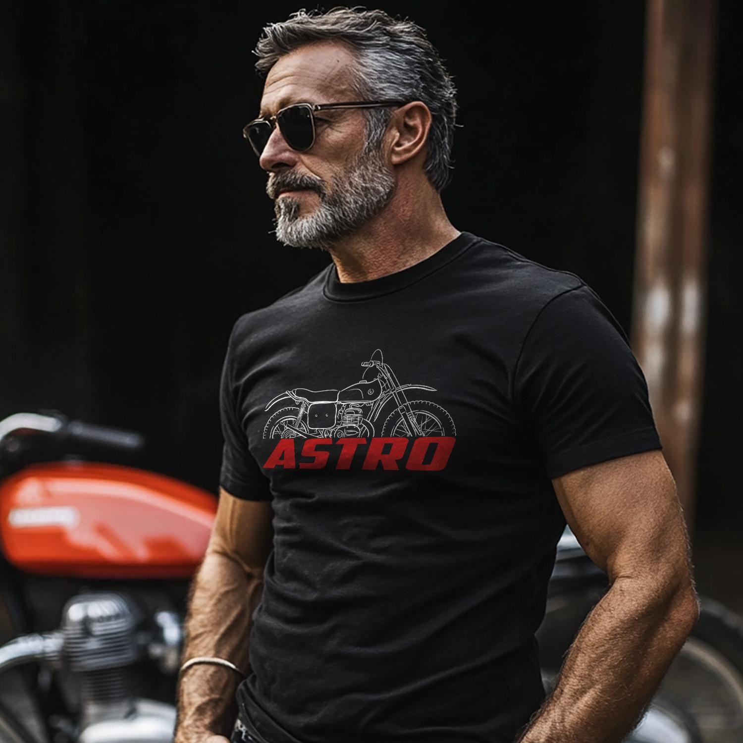 Bultaco Astro 360 Inspired T-Shirt - Motorcycle Tee Shirt for Riders