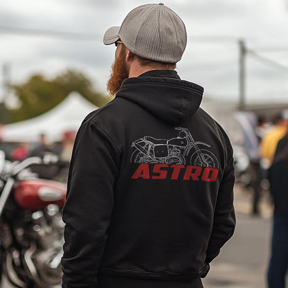 Bultaco Astro 250 Inspired Hoodie - Motorcycle Sweatshirt for Riders