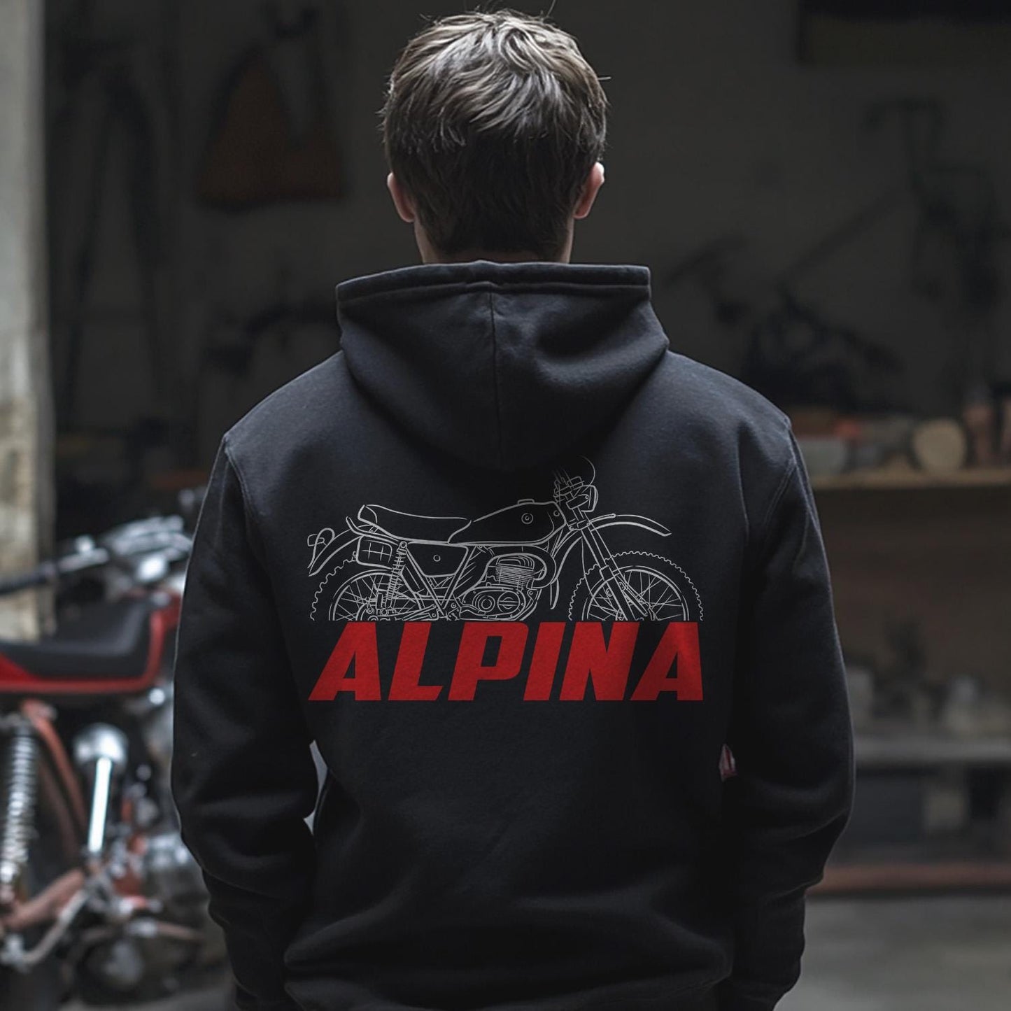 Bultaco Alpina 1976 - 1979 ( 250 350 ) Inspired Hoodie - Motorcycle Sweatshirt for Riders