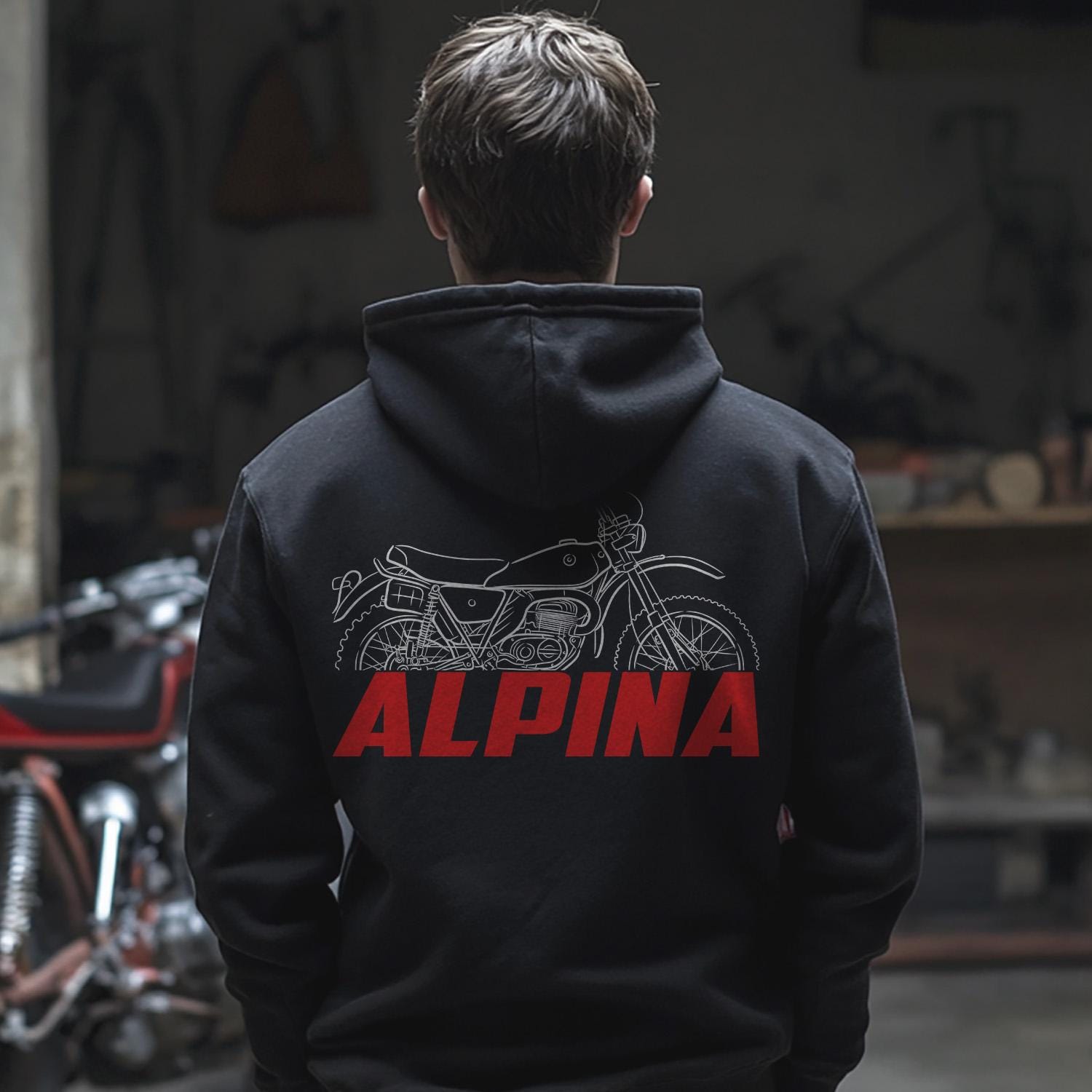 Bultaco Alpina 1976 - 1979 ( 250 350 ) Inspired Hoodie - Motorcycle Sweatshirt for Riders
