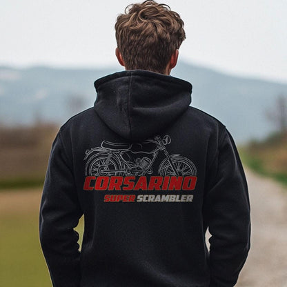 Moto Morini Corsarino Super Scrambler Inspired Hoodie - Motorcycle Sweatshirt for Riders