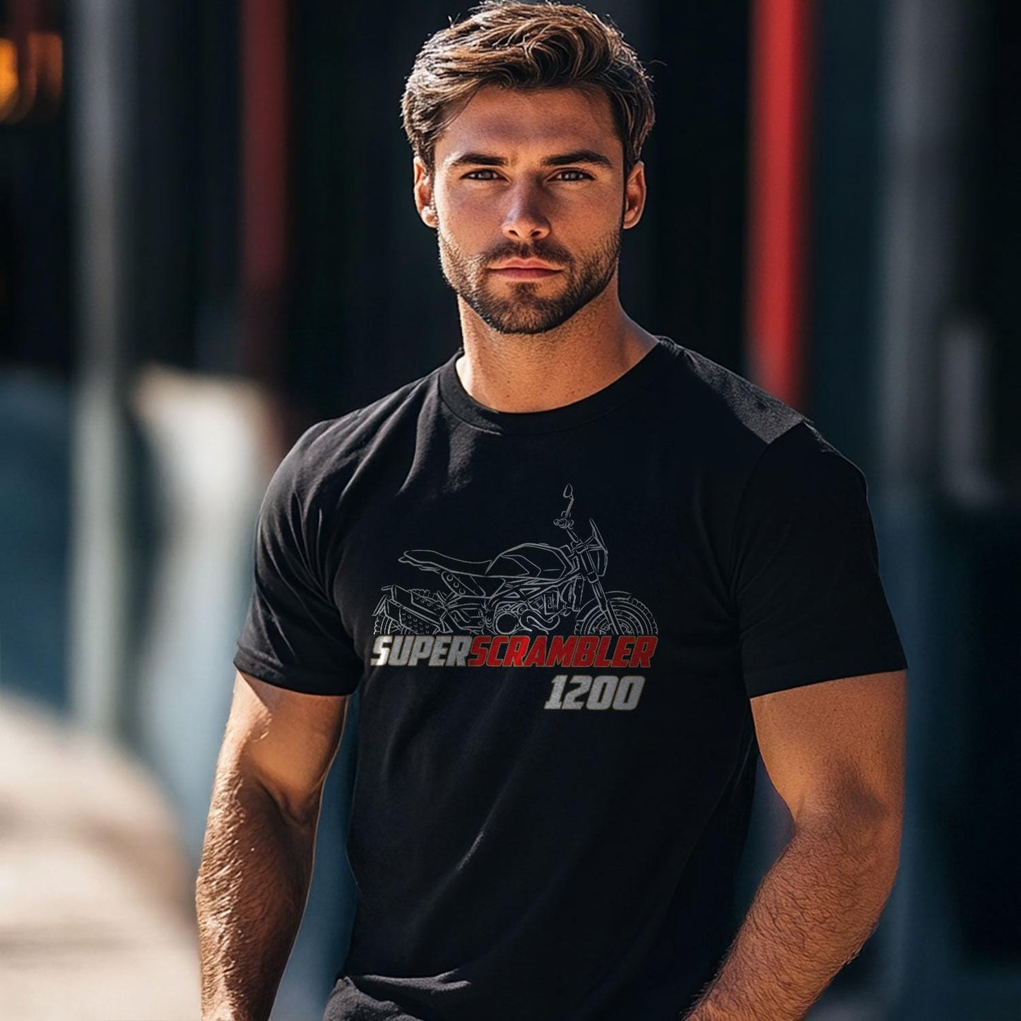 Moto Morini Super Scrambler 1200 2020 - 2022 Inspired T-Shirt - Motorcycle Tee Shirt for Riders