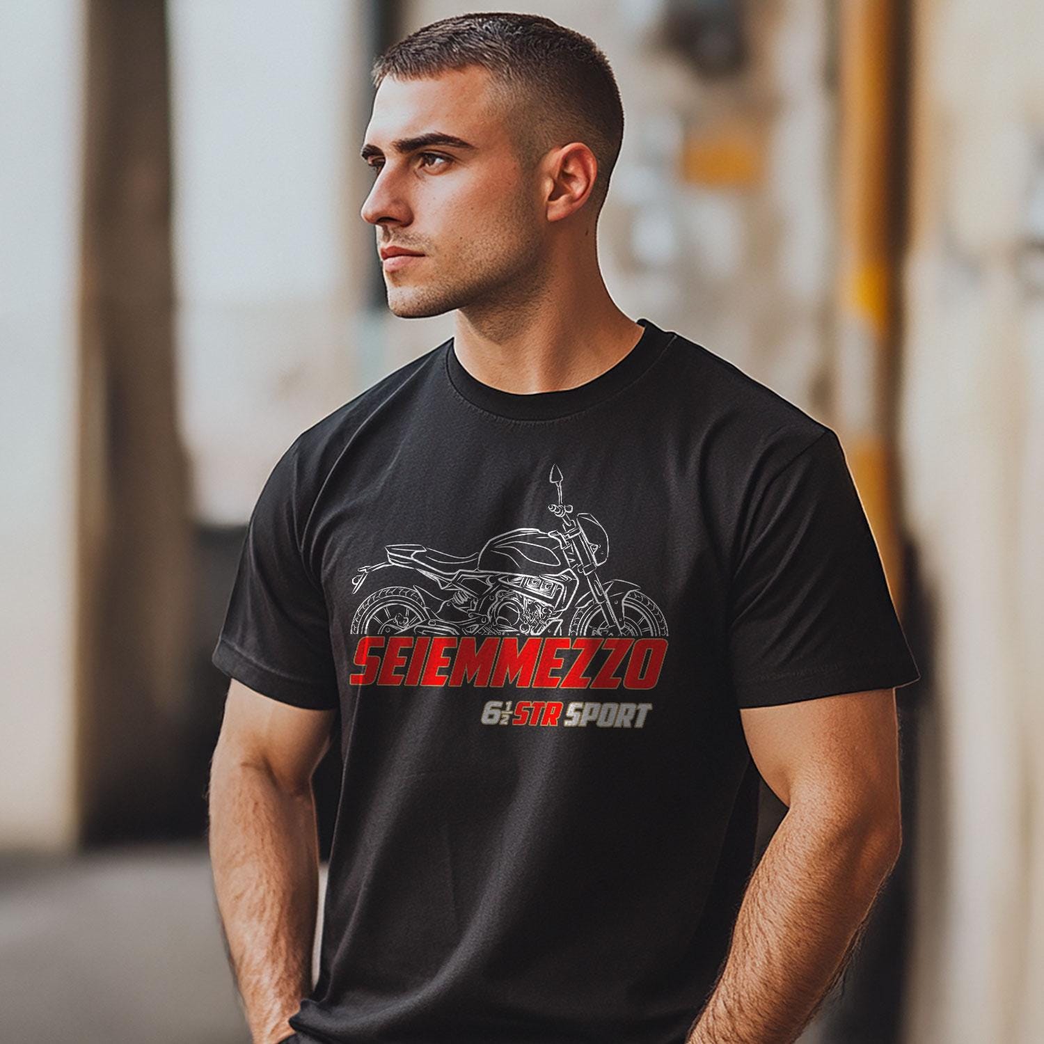 Moto Morini Seiemmezzo 650 STR Sport 2024 - 2025 Inspired T-Shirt - Motorcycle Tee Shirt for Riders