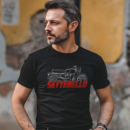 Moto Morini Settebello 250 GI 1965 - 1969 Inspired T-Shirt - Motorcycle Tee Shirt for Riders