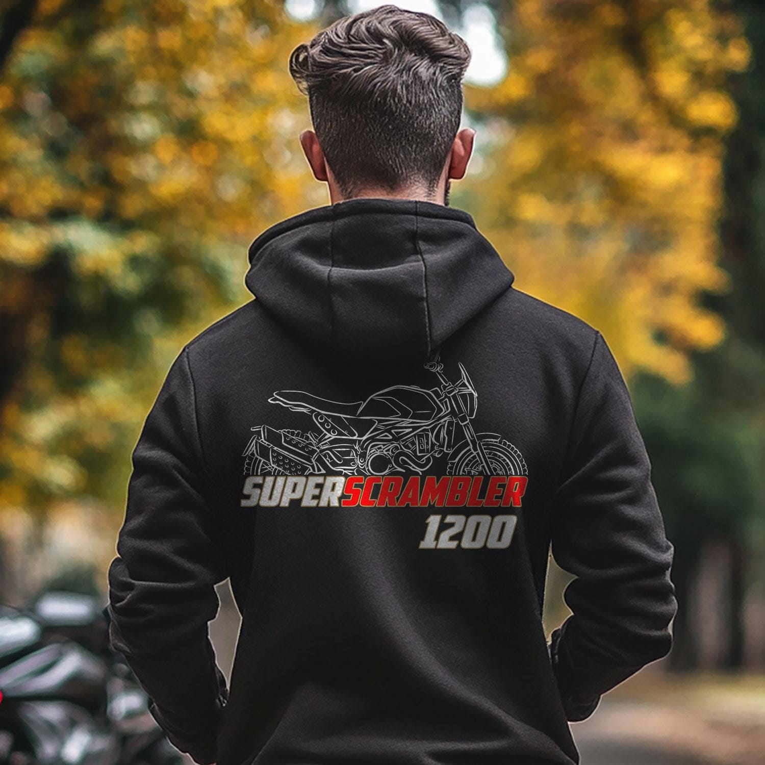 Moto Morini Super Scrambler 1200 2020 - 2022 Inspired Hoodie - Motorcycle Sweatshirt for Riders