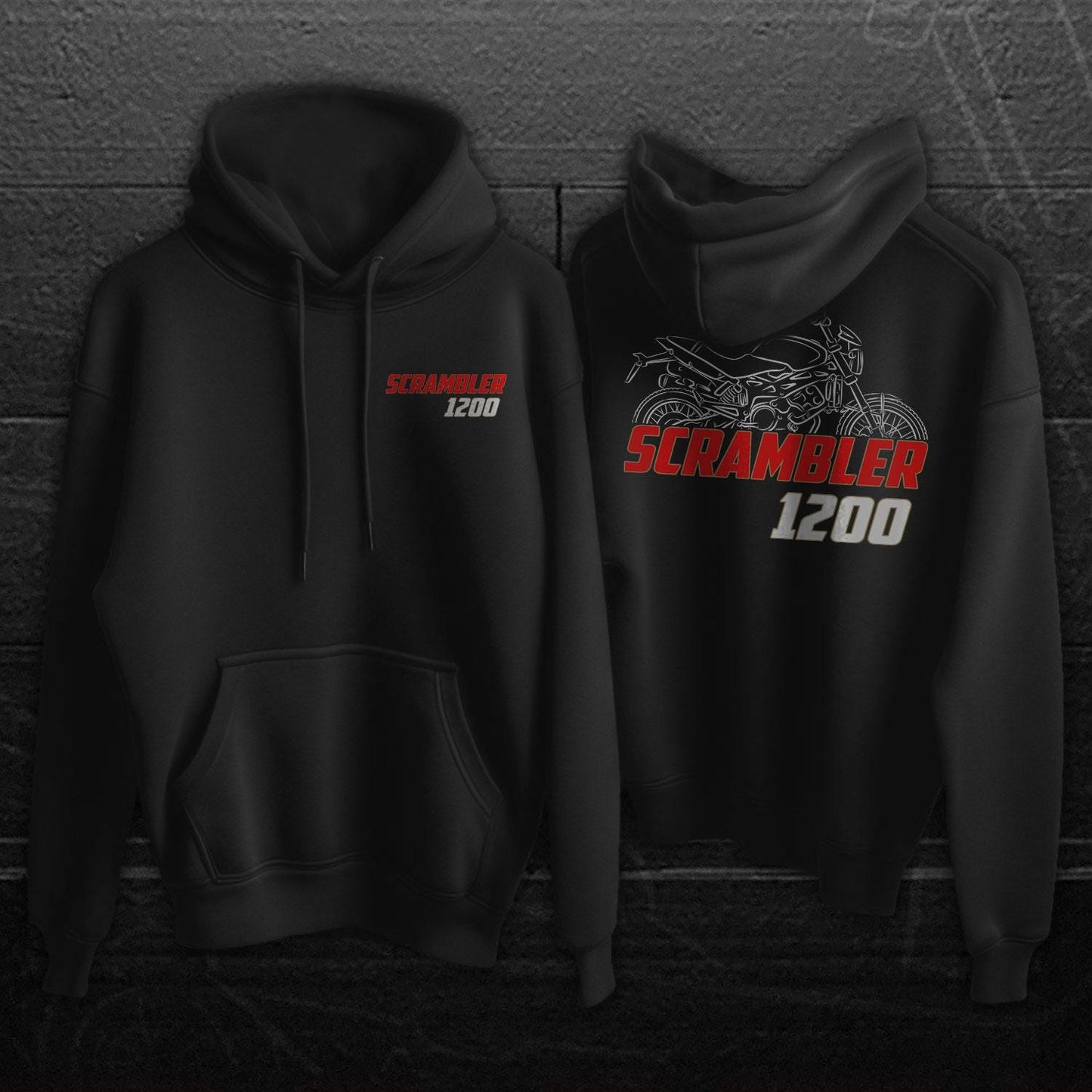 Moto Morini Scrambler 1200 Inspired Hoodie - Motorcycle Sweatshirt for Riders