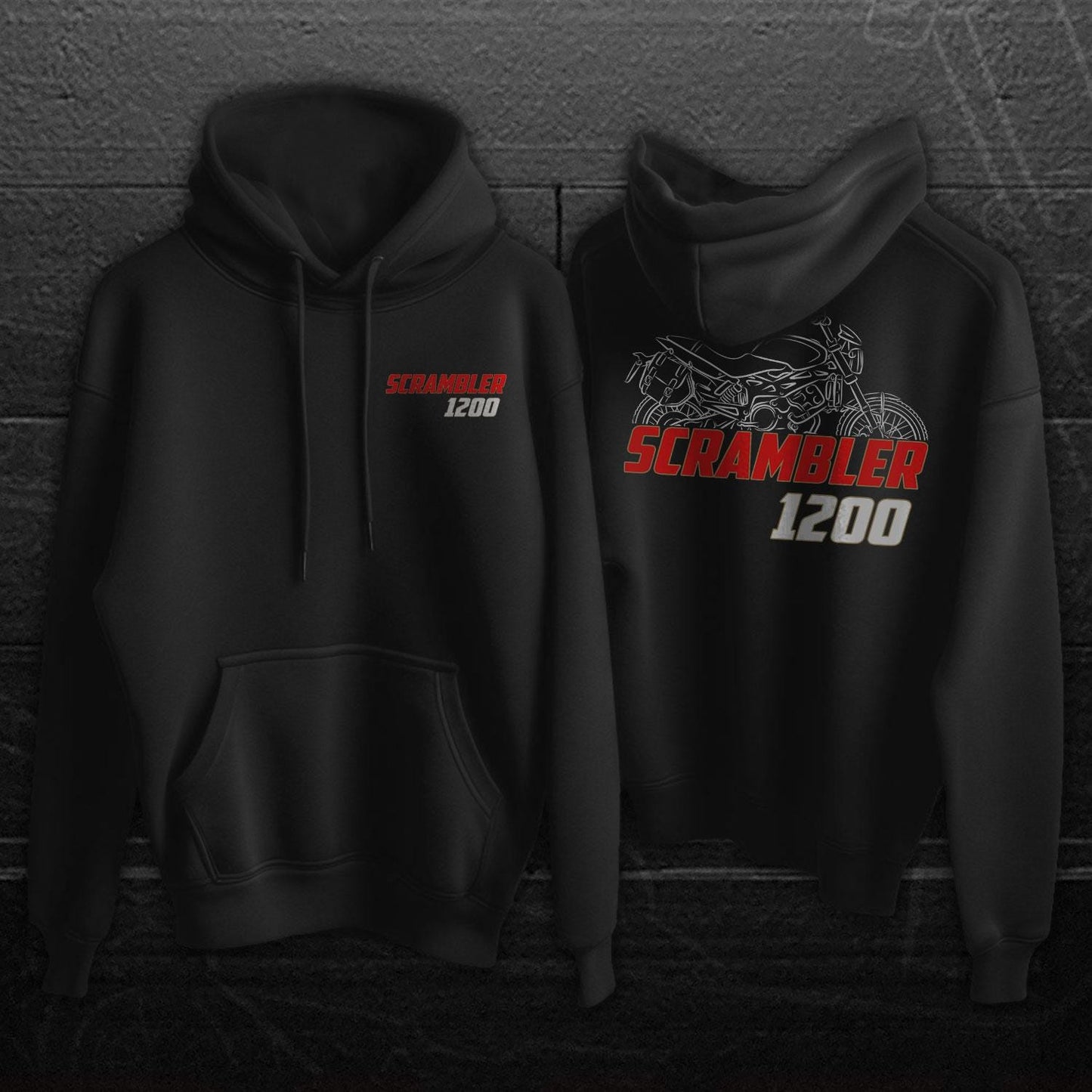 Moto Morini Scrambler 1200 Inspired Hoodie - Motorcycle Sweatshirt for Riders