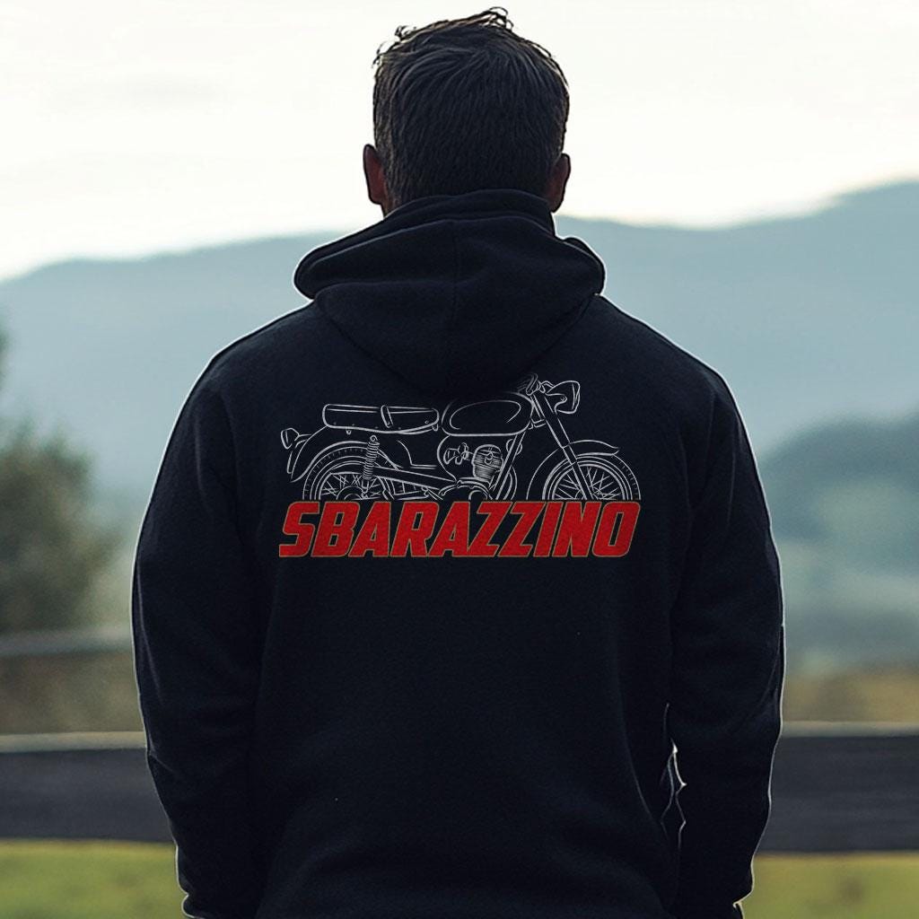 Moto Morini Sbarazzino 98 1956 - 1972 Inspired Hoodie - Motorcycle Sweatshirt for Riders