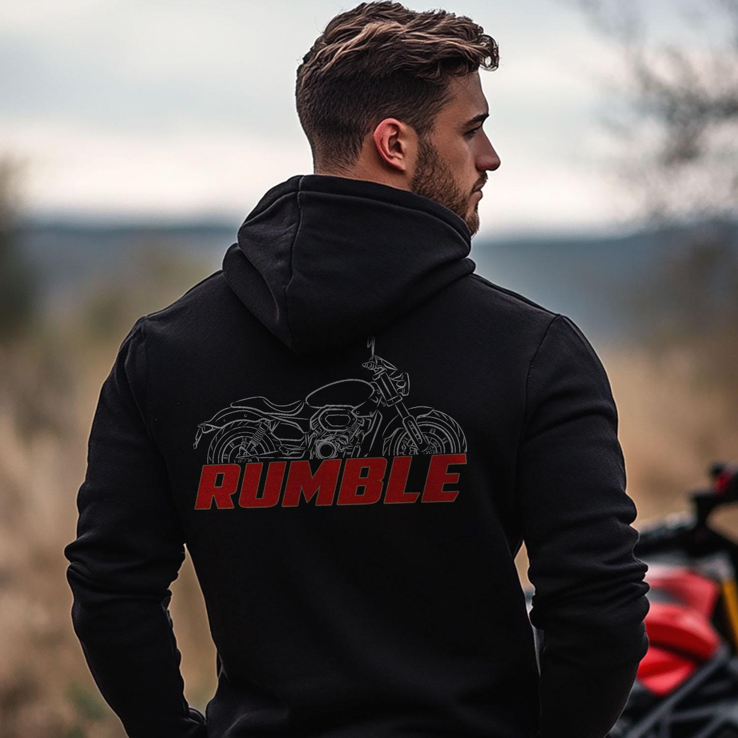 Moto Morini Rumble 2025 Inspired Hoodie - Motorcycle Sweatshirt for Riders