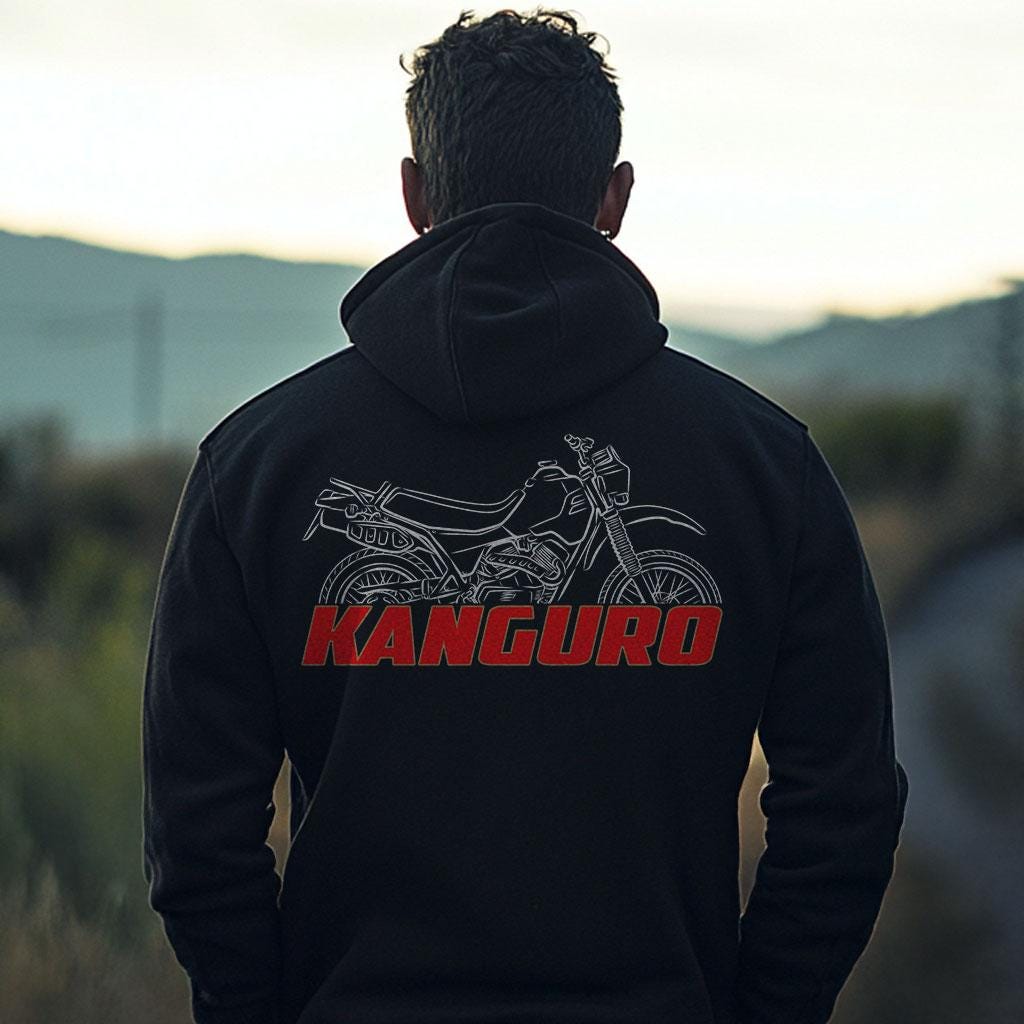 Moto Morini 350 Kanguro XE 1985 Inspired Hoodie - Motorcycle Sweatshirt for Riders