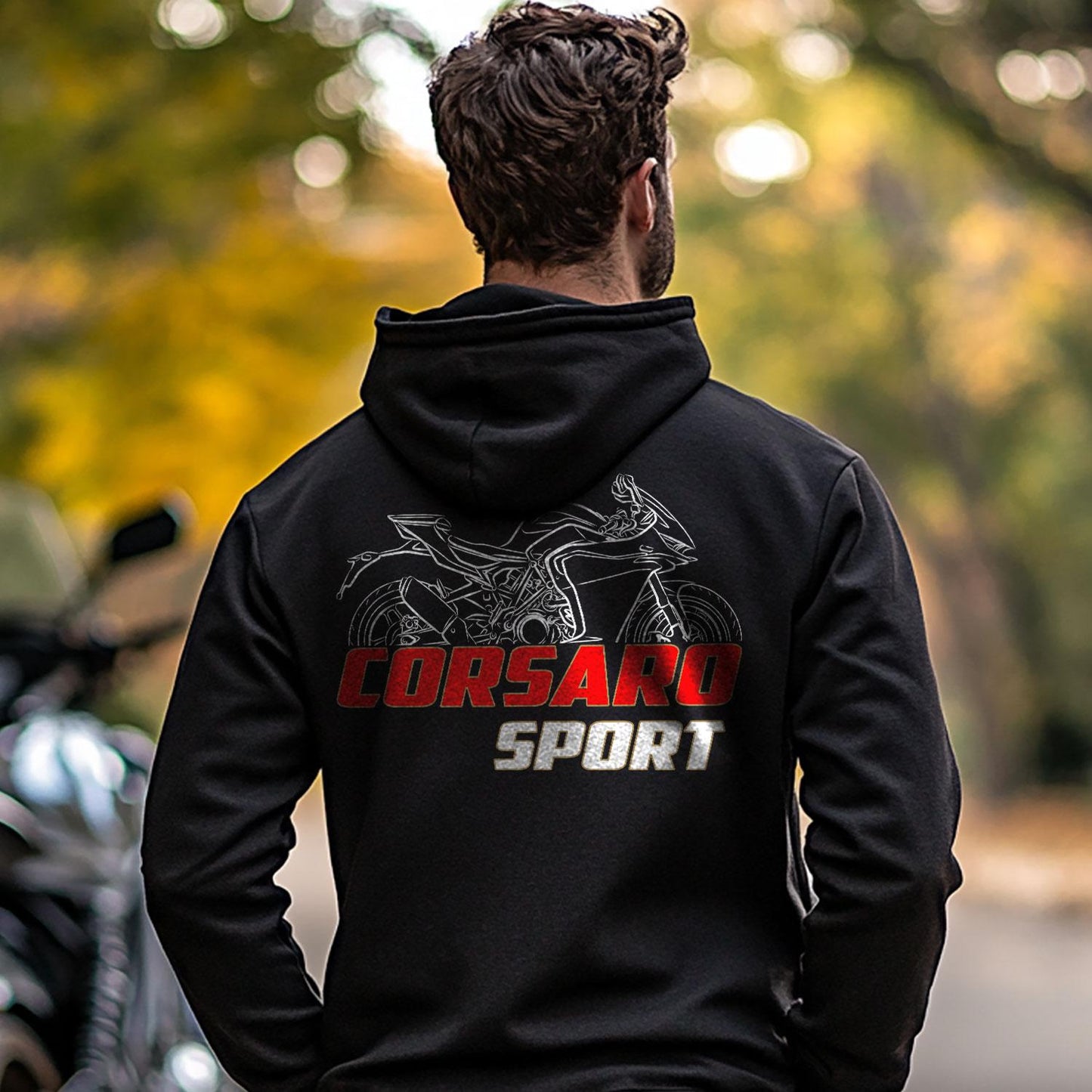 Moto Morini Corsaro Sport 2024 - 2025 Inspired Hoodie - Motorcycle Sweatshirt for Riders