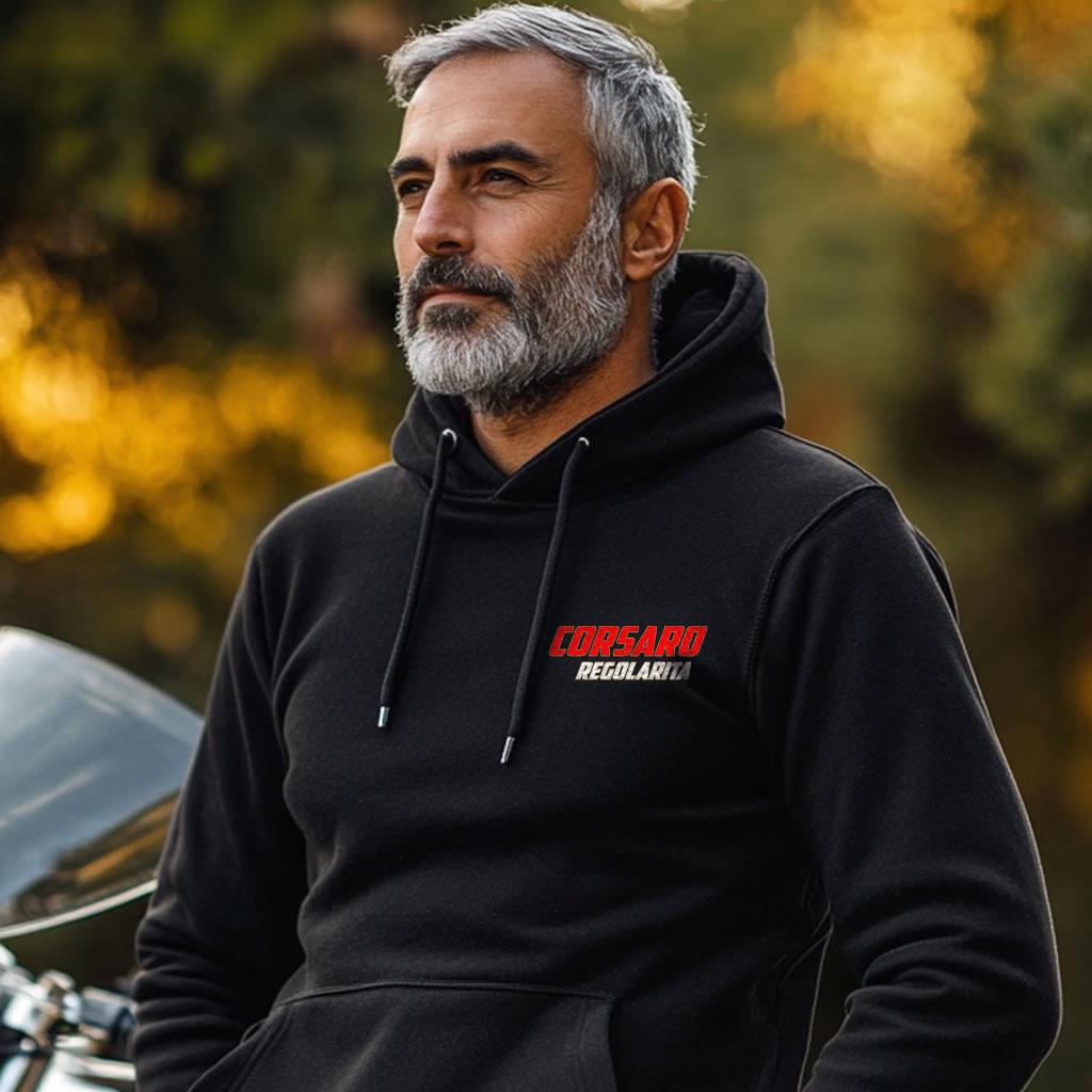 Moto Morini Corsaro Regolarita 100 Inspired Hoodie - Motorcycle Sweatshirt for Riders
