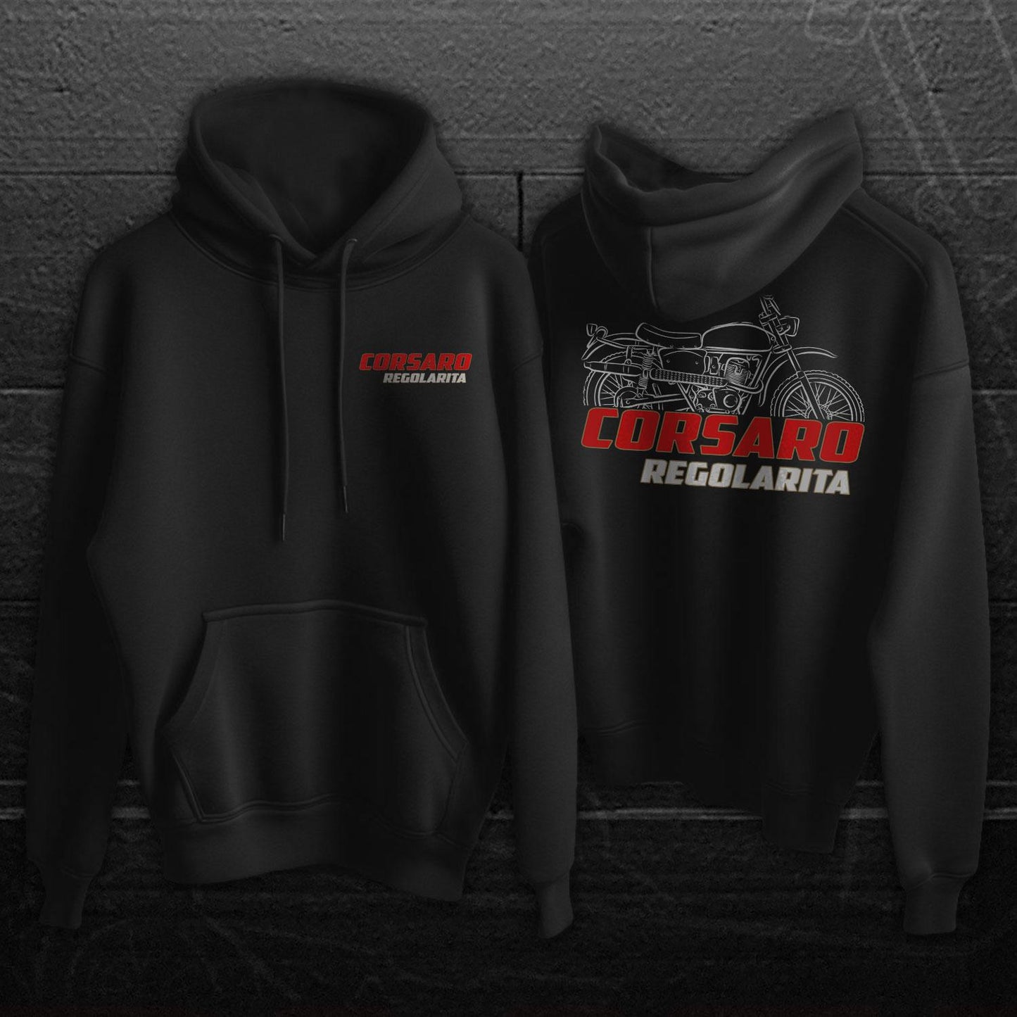 Moto Morini Corsaro Regolarita 100 Inspired Hoodie - Motorcycle Sweatshirt for Riders