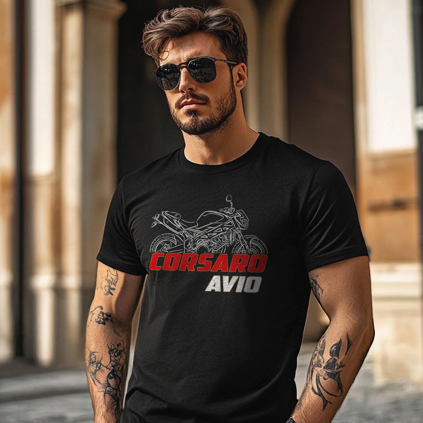 Moto Morini Corsaro Avio 2008 - 2012 Inspired T-Shirt - Motorcycle Tee Shirt for Riders